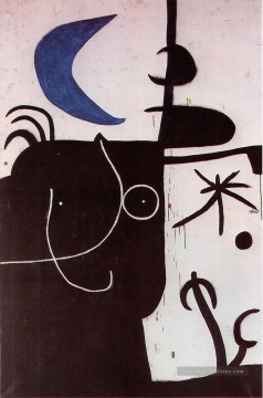 Tableaux abstraits célèbres œuvres - Femme devant la luna dadaïste